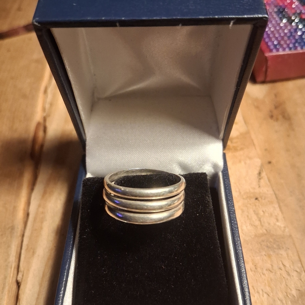 Vintage Handmade Mexican Sterling Stacked Ring
